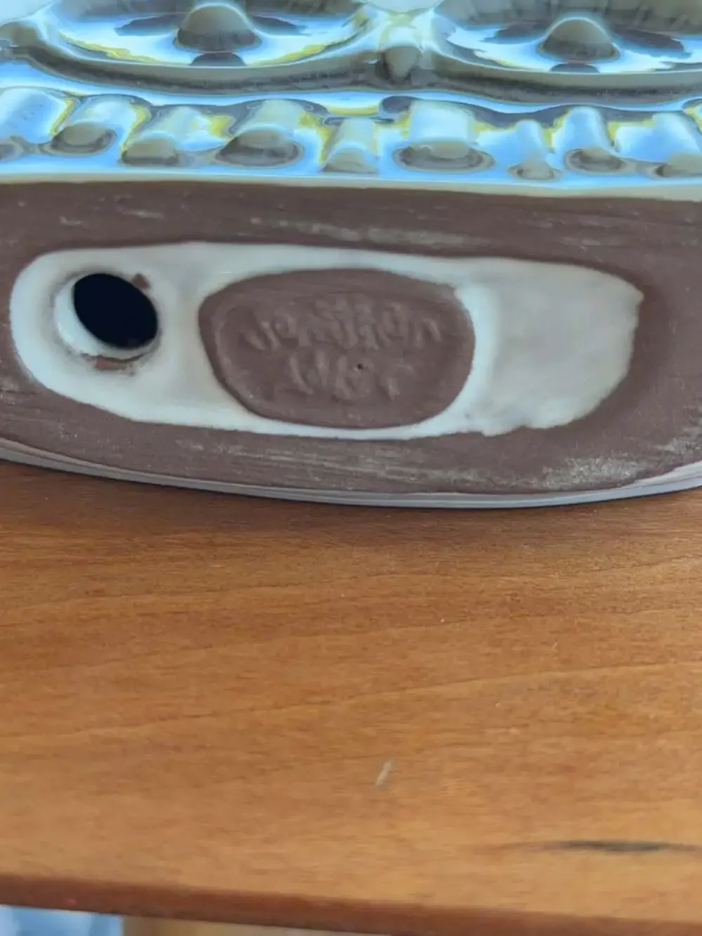 Jonathan Adler Ceramic Owl‎ Figurine Purple and White